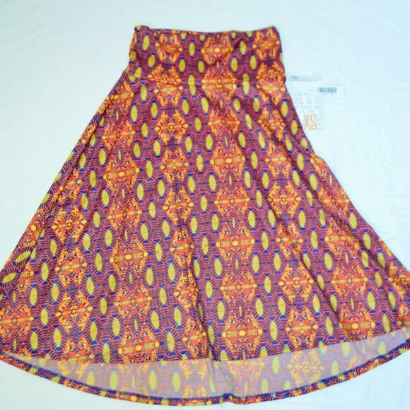 LULAROE Multicolored AZURE High-Low Knee High Maxi - Picture 1 of 7